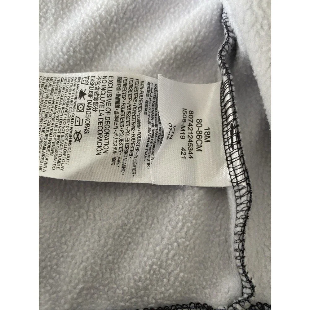 Nike Baby Boys Dri-FIT Full Zip Hoodie Jacket Black Gray Print Size 18M